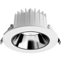 Licht-Erlebnisse Wand Einbauleuchte LED IP44 rund Ø 12.1 cm Weiß Chrom neutralweiß 4000 K 1150 lm Modern