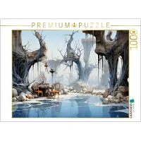 CALVENDO Puzzle Auf dem Eis | 1000 Teile Lege-Größe 64x48cm Foto-Puzzle für glückliche Stunden
