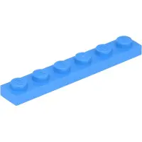 LEGO 1x6 Platte 3666 - 50 Stück Mittleres Blau