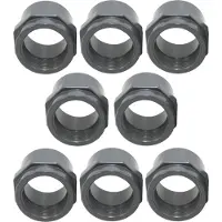 Haf 8x PVC Fittings Gewindemuffe mit 63mm x 2" | Klebemuffe x Innengewinde | Übergangsmuffe aus grauem PVC-U | PN16 für Rohr, Schwimmbad & Teich