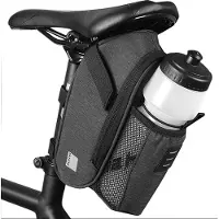 Sahoo Fahrradsatteltasche mit Wasserflaschentasche Wasserdichte Fahrradsitztasche Reflektierende Fahrrad-Ruecksatteltasche mit Wasserkocher-Tasche Hecktasche mit grosser Kapazitaet MTB-Rennradtasche
