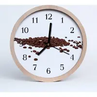 Tulup Holzuhr 20fi cm wanduhr - Kaffeebohnen Küche