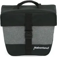 Haberland Einzeltasche 12 5l Einsteiger schwarz/silber - praktische Gepäckträ....