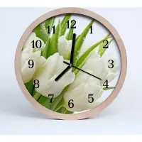 Tulup Holzuhr 20fi cm wanduhr - Tulpen Blumen