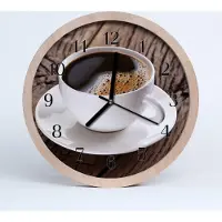 Tulup Holzuhr 20fi cm wanduhr - Kaffeetasse