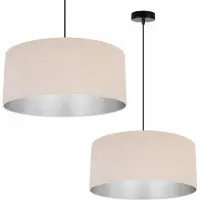 Light11 HOME Kronleuchter Pendelleuchte Chrom mit Velours Lampenschirm – Elegante Hängelampe Deckenlampe für Wohnzimmer und Esszimmer