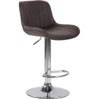 CLP Barhocker Lentini Kunstleder chrom braun