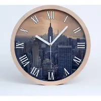 Tulup Holzuhr 20fi cm wanduhr - weiße Spitzen - Manhattan New York