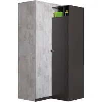 Masseno Drehtürenschrank FIUME 95/190/95cm 2-türig Graphitfarben