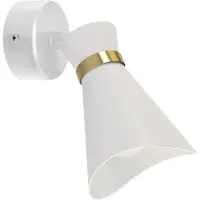 Licht-Erlebnisse Wandlampe E14 verstellbar in Weiß Gold Modern Spot Lampe Wand