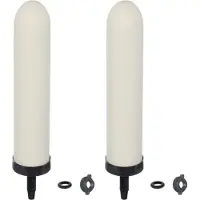 Famanu Keramische Filter für Wasserfilter - 7 Zoll Ersatzset mit Aktivkohle