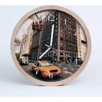 Tulup Holzuhr 20fi cm wanduhr - Taxi-Auto