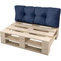 Sunnypillow Palettenkissen für Gartenmöbel - Rückenkissen 120 x 40 cm - Rückenpolster für Bett und Sofa - Palettenpolster für Palettenmöbel - Gesteppte Gartenkissen - Rückenlehne, Kissen Blau