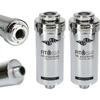 Fitaqua 2x Duschfilter Chrom Wasserfilter gegen Kalk/Chlor Shower filter AWF-SWR-P-ANM-M