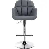 CLP Barhocker Natoma Kunstleder chrom grau