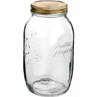 Bormioli Rocco Rocco Quattro Stagioni 6 Stück, Inhalt 1500 ml, mit Deckel goldfarben
