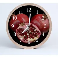 Tulup Holzuhr 30fi cm wanduhr - Granatapfel-Frucht