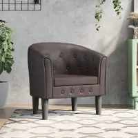 vidaXL "im " Clubsessel Braun Kunstleder - Fernseh- & Relaxsessel CC16353