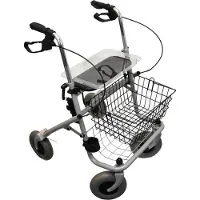 Trendmobil Rollator PlusStandardrollator mit Gitter, Farbe silber