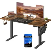 Songmics Höhenverstellbarer Schreibtisch elektrisch 140cm mit 4 Höhen