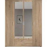Möbelando Kleiderschrank "Kitty IV" Eiche Sonoma Nachbildung / Spiegel