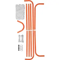 SUGIFT Lacrosse-Tor, 6' x 6' Lacrosse-Netz, Stahlrahmen-Lacrosse-Trainingsausrüstung für den Hinterhof, tragbares Lacrosse-Tor mit Tragetasche