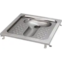 Kwc AR Hock-WC, CAMPUS, Edelstahl, Spülrand, 755x200x755 mm