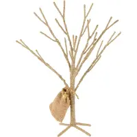 H&S Decoration Weihnachtsbaum gold 30 Led 50 cm Weihnachten Dekoration