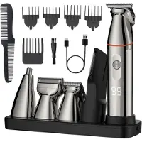 Bedee Elektrisch rasierer, Barttrimmer, 5-in-1 Elektrorasierer, Nasenhaartrimmer, Körperhaartrimmer, Haarschneider, Bartschneider, für Nase, Ohren & Körper
