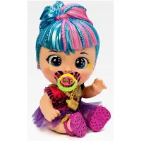 Markenlos Roxie Rocker Puppe mit Kleidung, Schuhen und exklusiven Rock-Accessoires, inklusive 2 T-Shirts, 1 Tutu, 1 Schnuller, 1 Halskette und Ohrringe