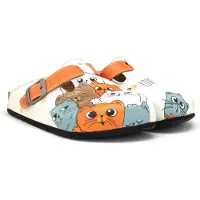 Goby Clogs Schuhe für Damen – Handgefertigte - Mädchen- und Damenschuhe für den Alltag - Farbiger Druck - Bequem & Langlebig - EVA-Sohle – Grundschul-Zeichnungen