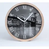Tulup Holzuhr 20fi cm wanduhr - weiße Spitzen - new york Nacht