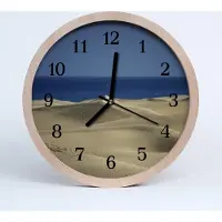 Tulup Holzuhr 30fi cm wanduhr - Seedünen Landschaft
