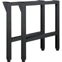 Proregal Stabiler Vierkantrohr-Fuß für Werkbank Rhino | HxT 85x70cm | Komplett verschweißt & pulverbeschichtet | 2 Stück | Anthrazitgrau