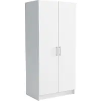 Masseno Drehtürenschrank PINELLO 81/177/52cm 2-türig Schlafzimmer Schrank Kleiderschrank Weiß