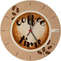 Speecheese Coffee time Kaffee Wanduhr aus MDF