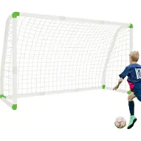 JOIEYOU Fussballtor Kinder Outdoor Fußballtor 245x155cm Fussballtore für Garten mit Netz, Klicksystem Fußballtore für Kinder und Erwachsene, Fußballtrainingszubehör
