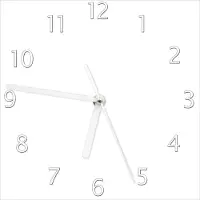 Wallario Design Wanduhr Weiß aus Echtglas, Größe 20 x 20 cm