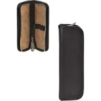 Sonnenleder Stifteetui Federtasche Leder RICHTER für 3 Stifte Pencilcase schwarz 801-390-02