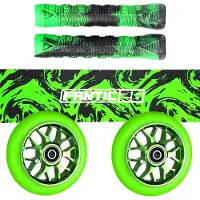 Fantic26 Stunt Scooter Ersatzteile Bundle Swirl Schwarz/Grün