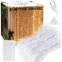 Kaufland Lichtvorhang 3X3M 300Led Warmweiss Mit 8 Modi Und 3M+3M Kabel