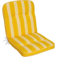 Kettler Herlag Niedriglehnerauflage Tilly 100x50x6cm Blockstreifen Gelb-Gestreift 1 Stück Fleckschutz