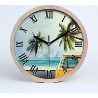 Tulup Holzuhr 30fi cm wanduhr - schwarze Spitzen - van Strand
