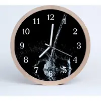 Tulup Holzuhr 30fi cm wanduhr - Wasser