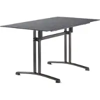 Sieger Gartentisch >5375-30< in Schiefer anthrazit, Polytec - 140x73x80cm (BxHxT)