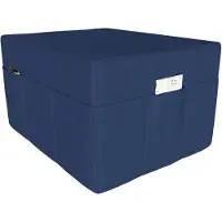 Pokar Husse für Klappmatratze 3-teilige Faltmatratze Gästematratze Feldbett Klappbett, Größe:Husse 80 x 195, Farbe:Dunkelblau