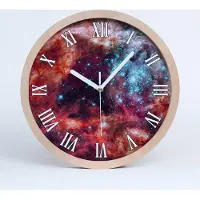 Tulup Holzuhr 30fi cm wanduhr - weiße Spitzen - Magellansche Wolke