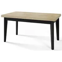Alpi Möbel Alpi Moebel, Rechteckiger Esstisch Skandi, Wohnzimmertisch Ausziehbar 120-160x80x78 cm, Halifax mit Holzbeinen in Schwarz