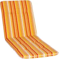 Green Spirit Gartenliege Auflage Edremit, Motiv - gestreift, gelb - orange, 193x60x5cm