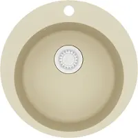 Syfax Granitspüle Einzelbecken Rund Beige